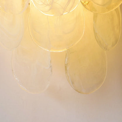 French Light Luxury Glass Shell Pearl 2-Light Wall Sconce Lamp
