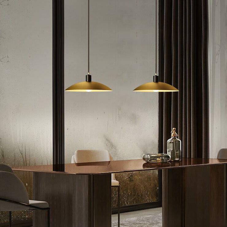 Nordic Minimalist Gold Color Copper 1-Light Pendant Light