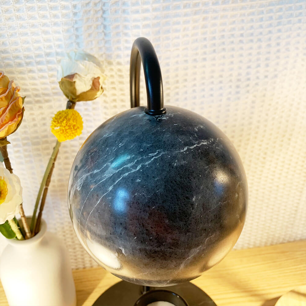 Japanese Style Creative Glass Spherical 1-Light Melting Wax Table Lamp