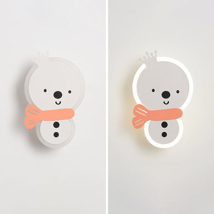 Contemporary Creative Acrylic Cartoon Fairy Astronaut Iron LED Kids Wall Sconce Lamp For Bedroom