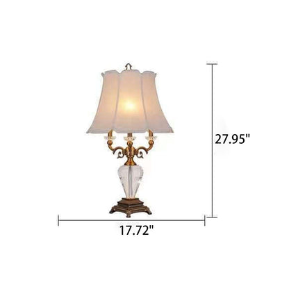 European Light Luxury Zinc Alloy Crystal 1-Light Table Lamp