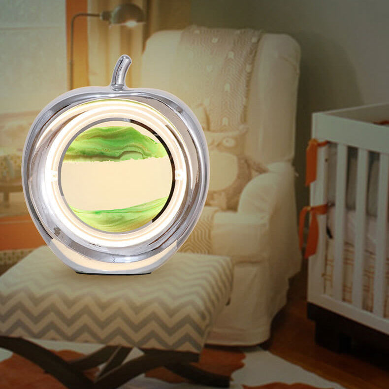 Creative Apple Quicksand Painting Decorative Ambient LED Table Lamp
