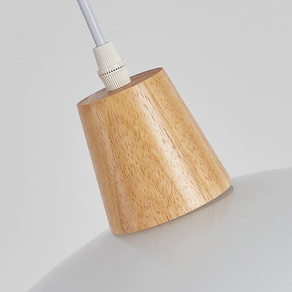 Japanese Minimalist Log Glass 1-Light Pendant Light