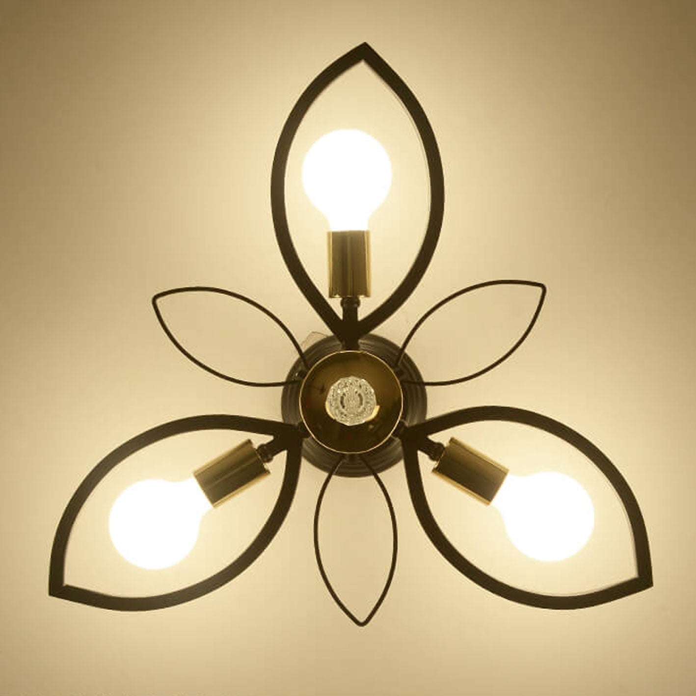Nordic Light Luxury Wrought Iron Crystal 6/8-Light Flush Mount Ceiling Light