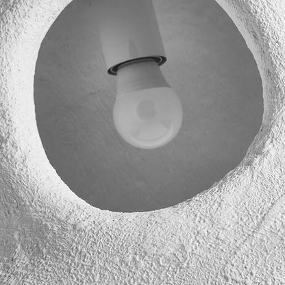 Modern Minimalist Wabi-Sabi Style Resin Hat 1-Light Pendant Light