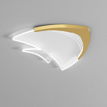 مصباح سقف LED مدمج من الأكريليك والألومنيوم بتصميم فني حديث لغرفة النوم
