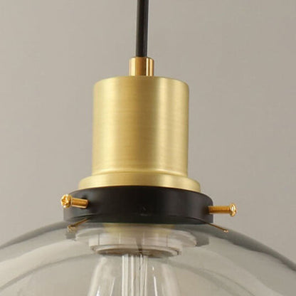Vintage Minimalist Semi-Circular Cone Cup Iron Glass 1-Light Pendant Light