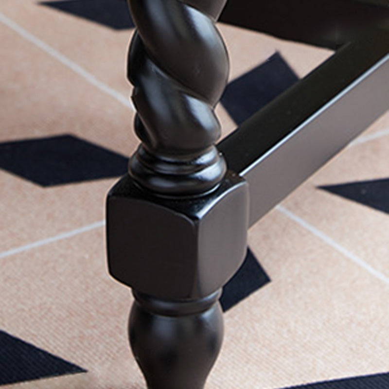 Traditional Vintage Wood Curved Frame Square Dining Chair Backrest For Dining Room