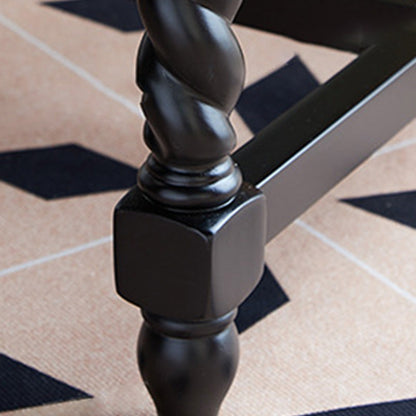 Traditional Vintage Wood Curved Frame Square Dining Chair Backrest For Dining Room