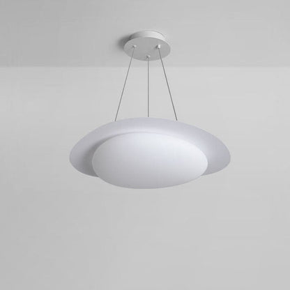 مصباح LED معلق من الحديد الأكريليكي باللون الأبيض بتصميم بسيط على الطراز الاسكندنافي 