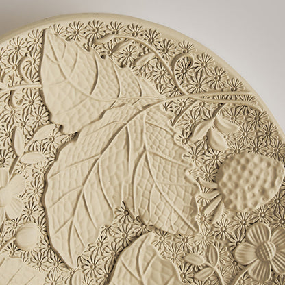 Traditional Vintage Carved Round Disc Resin 1-Light Wall Sconce Lamp For Bedroom