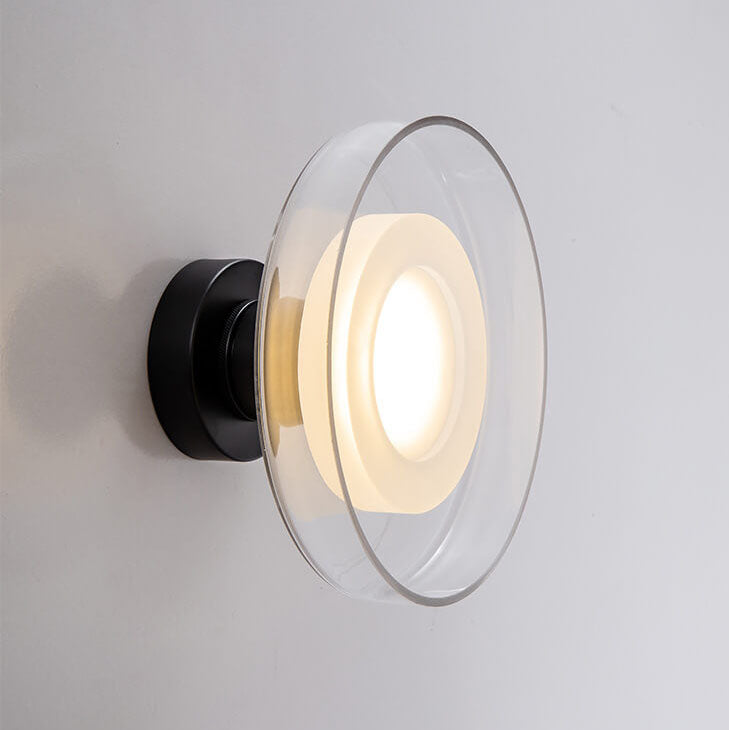 Nordic Vintage Round Hardware Glass LED Wall Sconce Lamp