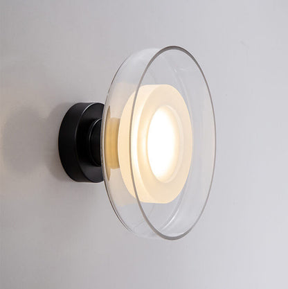 Nordic Vintage Round Hardware Glass LED Wall Sconce Lamp