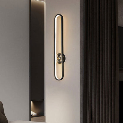 مصباح حائط LED فاخر من Nordic Light مزود بحلقة طويلة من النحاس بالكامل 