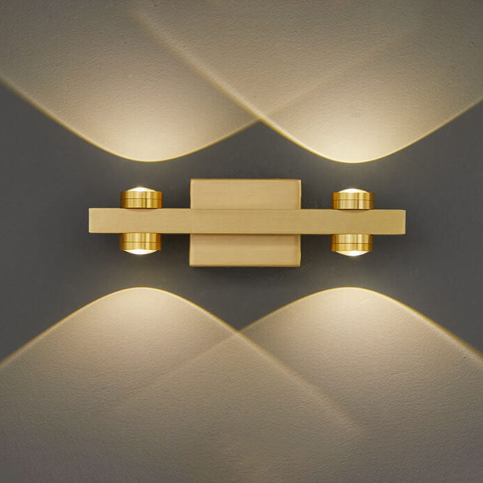 Modern Retro All Copper LED Vanity Light Wall Sconce Lamp