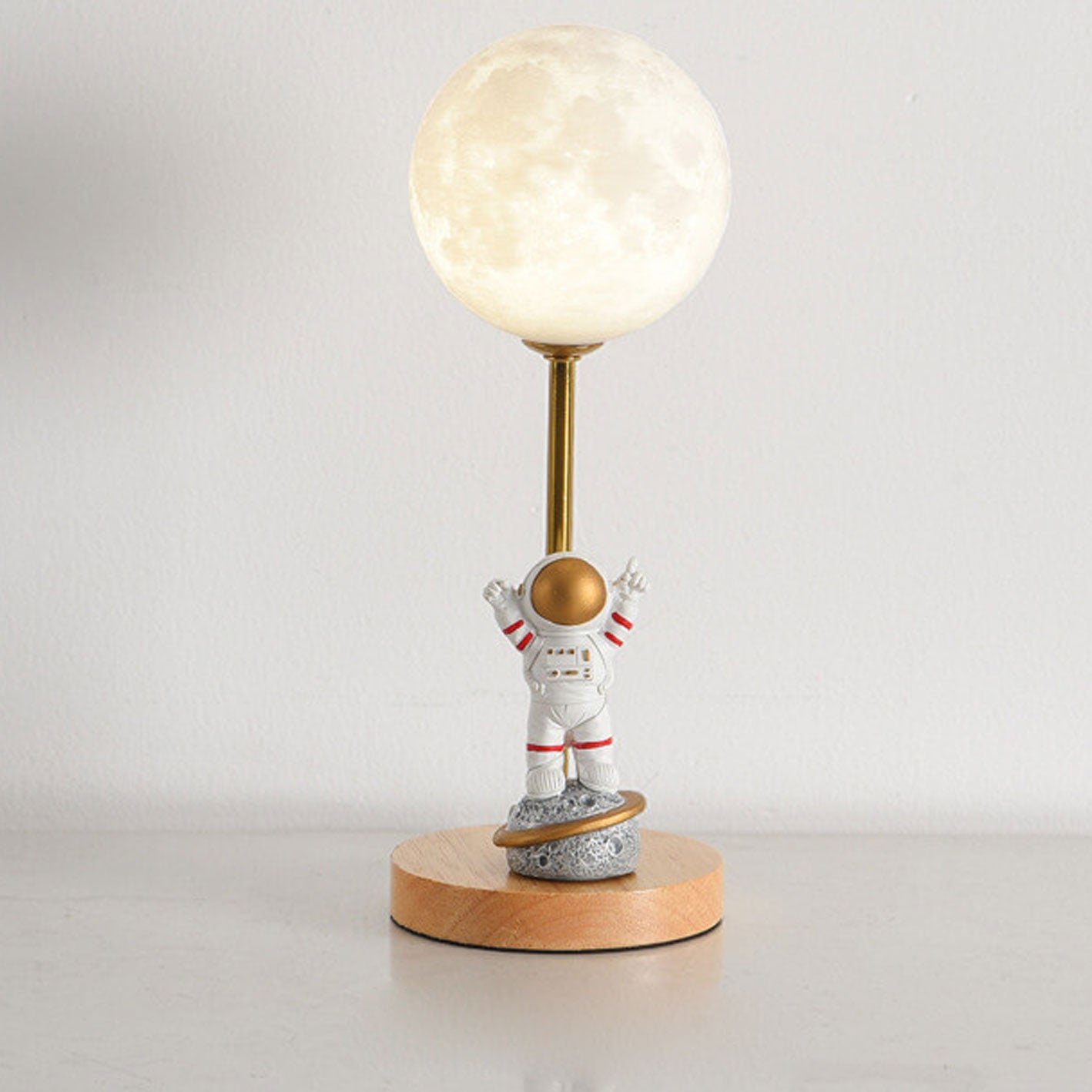 Nordic Creative 3D Printed Moon 1-Light Decorative Table Lamp