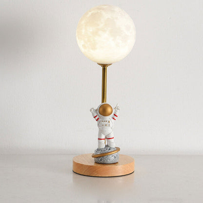 Nordic Creative 3D Printed Moon 1-Light Decorative Table Lamp