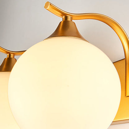 Modern Simplicity Iron Glass Ball 1/2 Light Wall Sconce Lamp For Bedside