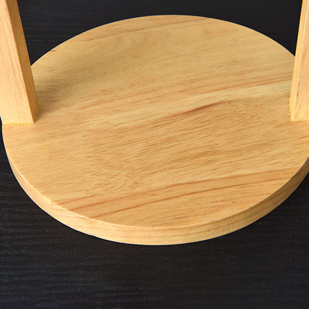 Modern Wood Ring Glass Shade 1-Light Dimmer Melting Wax Table Lamp