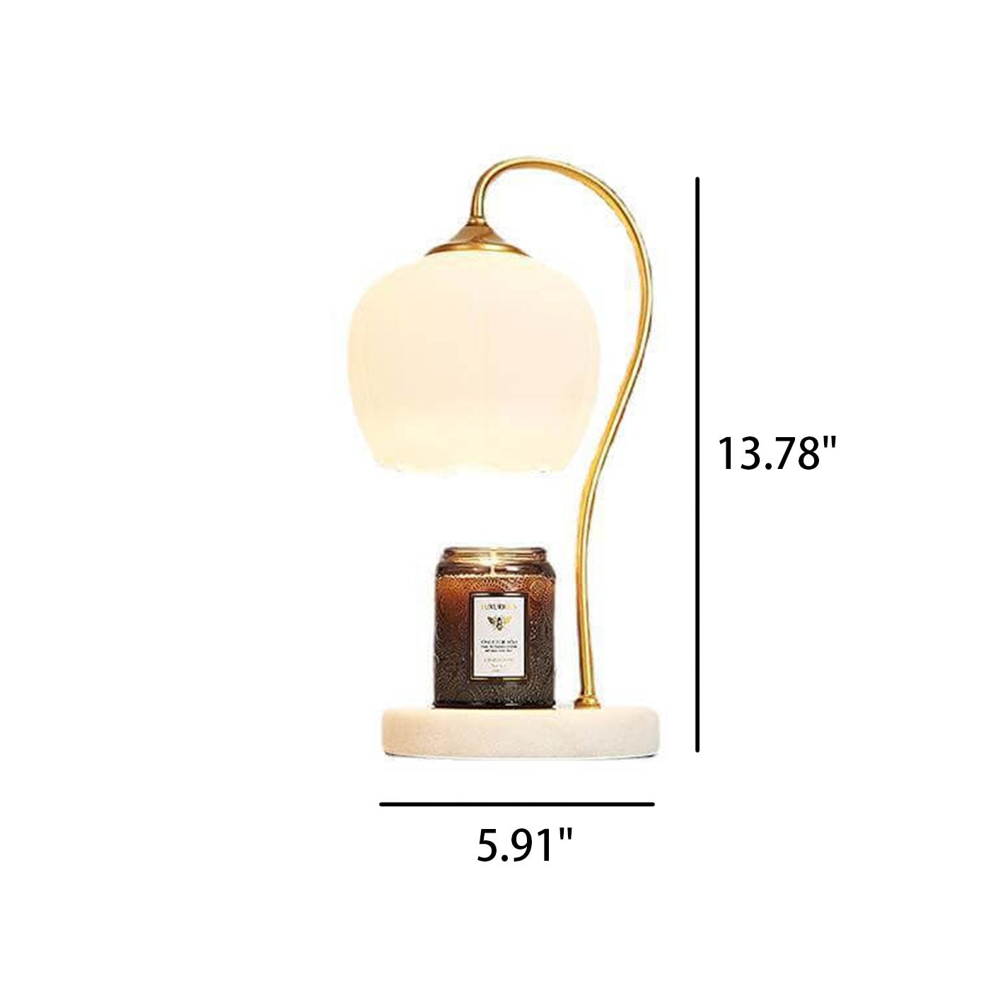 Modern Petal Marble Melting Wax 2-Light Table Lamp