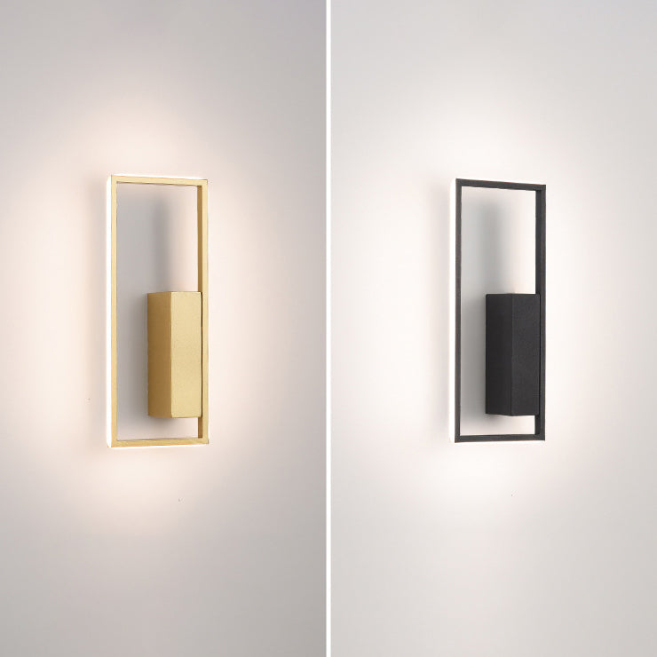 مصباح حائط LED من السيليكون الحديدي بتصميم مستطيل عصري بسيط لغرفة المعيشة 