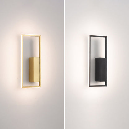 مصباح حائط LED من السيليكون الحديدي بتصميم مستطيل عصري بسيط لغرفة المعيشة 