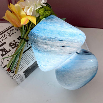 Creative Handmade Glass Planet Design Mushroom 1-Light Table Lamp