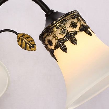 Scandinavian Modern Minimalist Flower Cup Glass Hardware 1-Light Wall Sconce Lamp