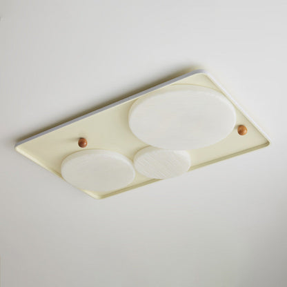 Modern Simplicity Square Rectangle Round Aluminum Iron Plastic Silicone LED Flush Mount Ceiling Light For Living Room