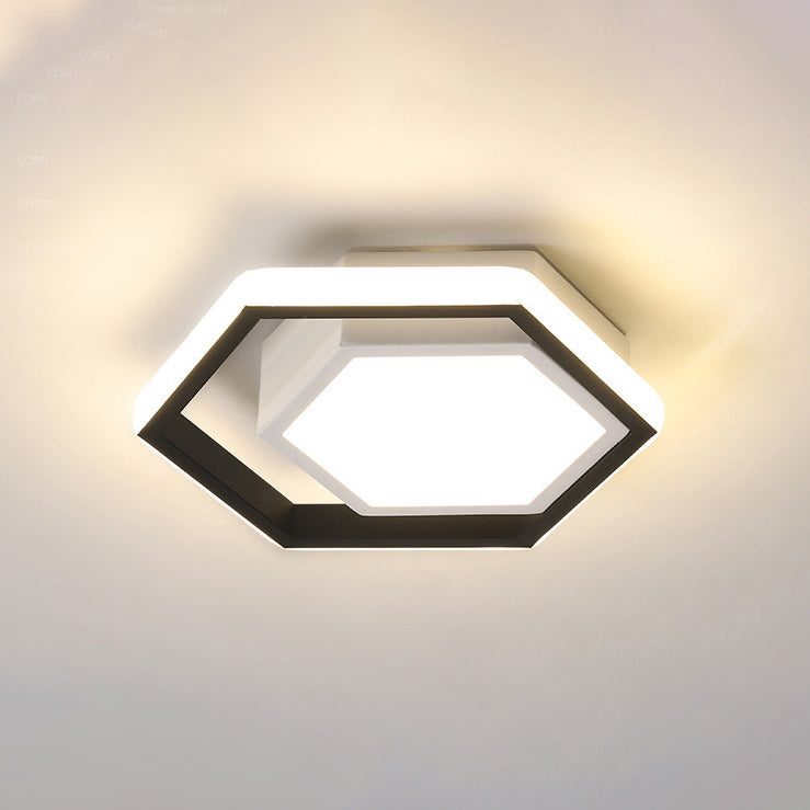 مصباح سقف LED بتصميم هندسي سداسي الشكل بتصميم حديث وبسيط 