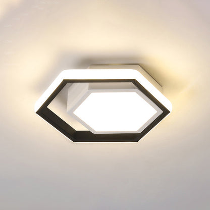 مصباح سقف LED بتصميم هندسي سداسي الشكل بتصميم حديث وبسيط 