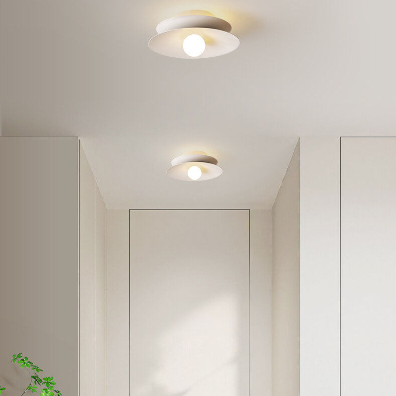 Modern Minimalist Plate Iron Acrylic LED Flush Mount Ceiling Light