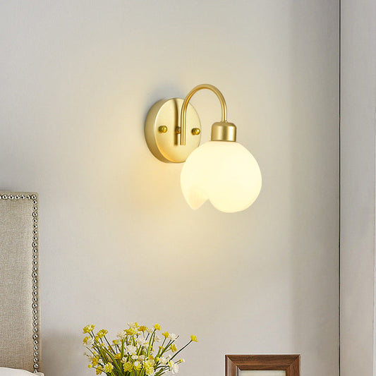 Modern Simplicity Iron ABS Flower 1-Light Wall Sconce Lamp For Bedside