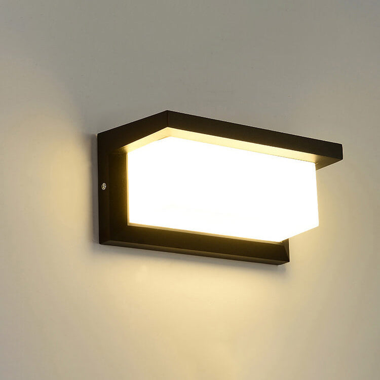 مصباح حائط LED خارجي مقاوم للماء من الألومنيوم بتصميم هندسي إبداعي حديث 