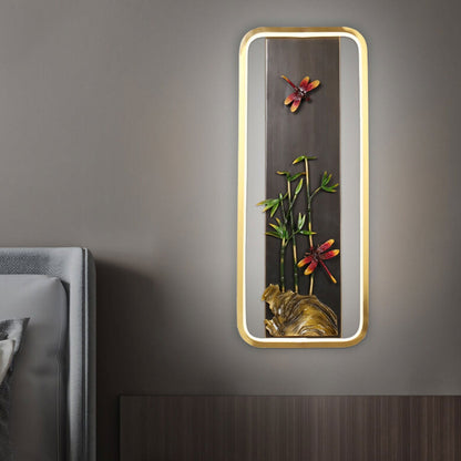 مصباح حائط LED بتصميم جداري صيني حديث مطلي بالمينا 
