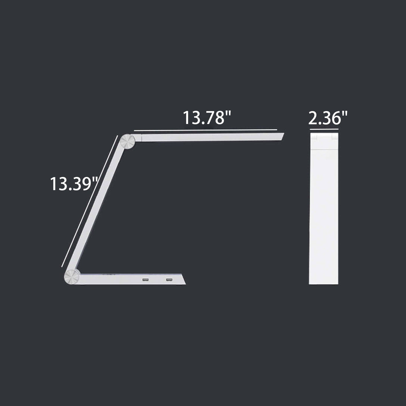 Creative Triangle Eye Protection USB Rechargeable LED Table Lamp