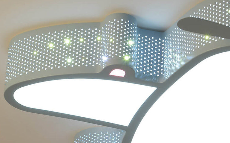 Cartoon Creative Luminous Aircraft Design LED Flush Mount Ceiling Light