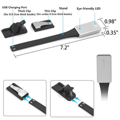 Mini Clip USB Charging LED Table Lamp Bookmark Light