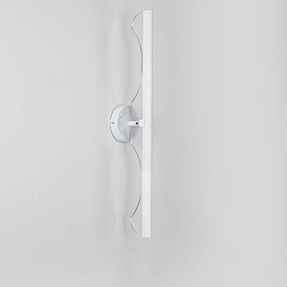 Modern Minimalist Long Wave Iron Aluminum Silicone LED Wall Sconce Lamp For Living Room