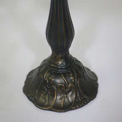 Vintage Tiffany Beige Green Gem Dome 1-Light Table Lamp