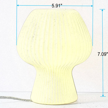 Modern Minimalist Mushroom 1-Light Glass Table Lamp For Bedside
