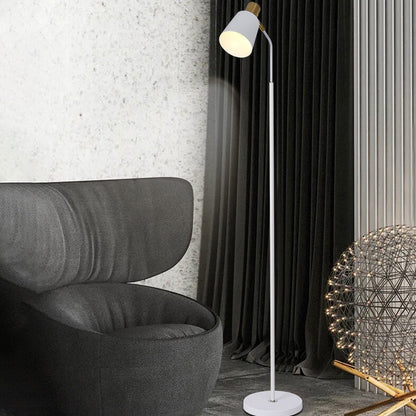 Nordic Minimalist Iron Cone Shade 1-Light Standing Floor Lamp