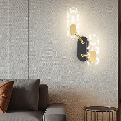 Modern Creative Acrylic Ring Black Gold LED Wall Sconce Lamp