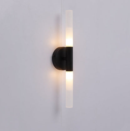 مصباح حائط LED أسطواني من الألومنيوم والحديد بتصميم عصري بسيط لغرفة المعيشة 