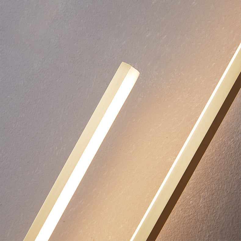 مصباح حائط LED بتصميم عصري بسيط مصنوع من النحاس والألومنيوم بخطاف دائري لغرفة النوم 