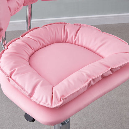 Modern Minimalist Square Cushion Faux Leather Metal Bar Stool Backrest Height Adjustable For Dining Room