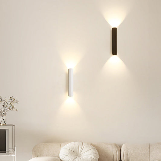 مصباح حائط LED حديدي بتصميم عمود روماني من الألومنيوم بتصميم عصري بسيط لغرفة المعيشة 