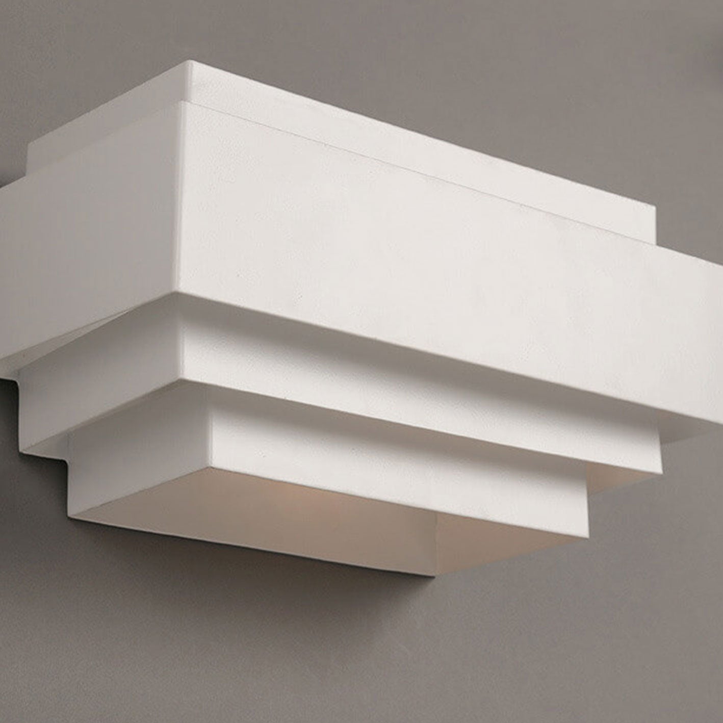 Modern Square Geometric Cascade Iron 1-Light Wall Sconce Lamp