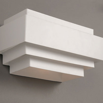 Modern Square Geometric Cascade Iron 1-Light Wall Sconce Lamp