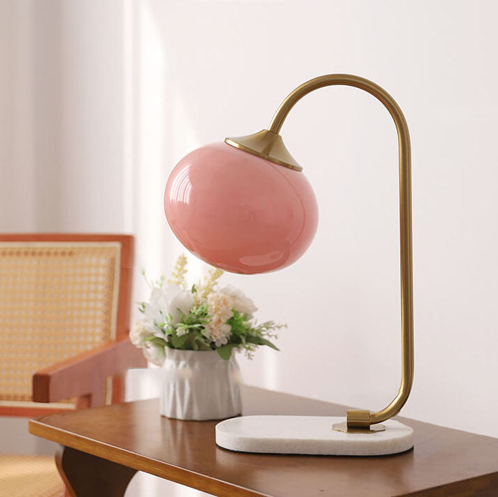 Nordic Minimalist Nostalgic Glass Sphere 1-Light Table Lamp
